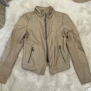 MOCHA GENUINE LEATHER JACKET